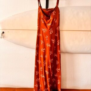 Rust Midi Dress - Abercrombie & Fitch XS